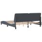 Preview: Bettgestell ohne Matratze Dunkelgrau 180x200 cm Samt