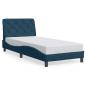 Preview: Bettgestell ohne Matratze Blau 90x200 cm Samt