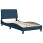 Preview: Bettgestell ohne Matratze Blau 90x200 cm Samt