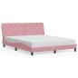 Preview: Bettgestell ohne Matratze Rosa 160x200 cm Samt