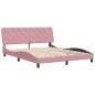 Preview: Bettgestell ohne Matratze Rosa 160x200 cm Samt