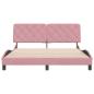 Preview: Bettgestell ohne Matratze Rosa 160x200 cm Samt