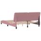 Preview: Bettgestell ohne Matratze Rosa 160x200 cm Samt