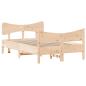 Preview: Massivholzbett ohne Matratze 120x190 cm Kiefernholz