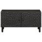 Preview: Couchtisch Schwarz 80x50x40 cm Massivholz Mango