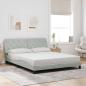 Preview: ARDEBO.de - Bettgestell ohne Matratze Hellgrau 160x200 cm Samt