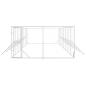 Preview: Outdoor-Hundezwinger Silbern 4x16x2 m Verzinkter Stahl