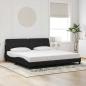 Preview: ARDEBO.de - Bettgestell ohne Matratze Schwarz 200x200 cm Samt
