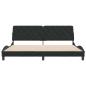 Preview: Bettgestell ohne Matratze Schwarz 200x200 cm Samt