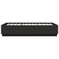 Preview: Bettgestell Schwarz 150x200 cm Holzwerkstoff