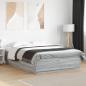 Preview: ARDEBO.de - Bettgestell Grau Sonoma 140x200 cm Holzwerkstoff
