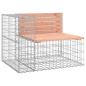 Preview: Gartenbank aus Gabionen 92x71x65,5 cm Massivholz Douglasie