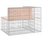 Preview: Gartenbank aus Gabionen 92x71x65,5 cm Massivholz Douglasie