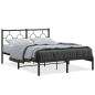 Preview: Bettgestell mit Kopfteil Metall Schwarz 140x200 cm