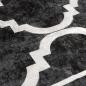 Preview: Teppich Waschbar Schwarz und Weiß Ø 120 cm