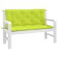 Preview: Gartenbank-Auflagen 2 Stk. Knallgrün 120x50x7 cm Oxford-Gewebe