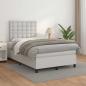 Preview: Boxspringbett mit Matratze Weiß 120x190 cm Kunstleder