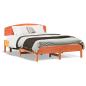 Preview: Massivholzbett ohne Matratze Wachsbraun 135x190 cm Kiefernholz