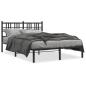 Preview: Bettgestell mit Kopfteil Metall Schwarz 120x200 cm