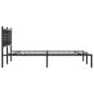 Preview: Bettgestell mit Kopfteil Metall Schwarz 120x200 cm