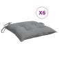 Preview: Stuhlkissen 6 Stk. Grau 40x40x7 cm Oxford-Gewebe