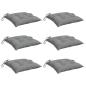 Preview: Stuhlkissen 6 Stk. Grau 40x40x7 cm Oxford-Gewebe