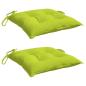 Preview: Stuhlkissen 2 Stk. Knallgrün 40x40x7 cm Oxford-Gewebe