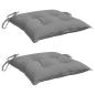 Preview: Stuhlkissen 2 Stk. Grau 50x50x7 cm Oxford-Gewebe