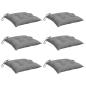 Preview: Stuhlkissen 6 Stk. Grau 50x50x7 cm Oxford-Gewebe