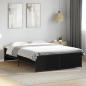 Preview: ARDEBO.de - Bettgestell Schwarz 140x190 cm Holzwerkstoff und Metall
