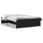 Preview: Bettgestell Schwarz 140x190 cm Holzwerkstoff und Metall