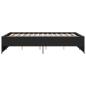 Preview: Bettgestell Schwarz 140x190 cm Holzwerkstoff und Metall