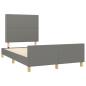 Preview: Bettgestell ohne Matratze Dunkelgrau 120x190 cm Stoff