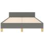 Preview: Bettgestell ohne Matratze Dunkelgrau 120x190 cm Stoff