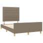 Preview: Bettgestell ohne Matratze Taupe 120x190 cm Stoff