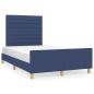 Preview: Bettgestell ohne Matratze Blau 120x190 cm Stoff