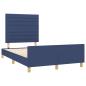 Preview: Bettgestell ohne Matratze Blau 120x190 cm Stoff