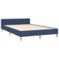 Preview: Bettgestell ohne Matratze Blau 120x190 cm Stoff