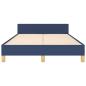 Preview: Bettgestell ohne Matratze Blau 120x190 cm Stoff