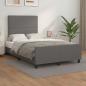 Preview: ARDEBO.de - Bettgestell ohne Matratze Grau 120x190 cm Kunstleder