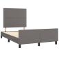 Preview: Bettgestell ohne Matratze Grau 120x190 cm Kunstleder