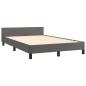 Preview: Bettgestell ohne Matratze Grau 120x190 cm Kunstleder