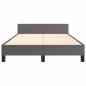 Preview: Bettgestell ohne Matratze Grau 120x190 cm Kunstleder