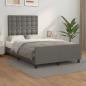 Preview: ARDEBO.de - Bettgestell ohne Matratze Grau 120x190 cm Kunstleder
