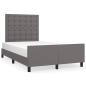 Preview: Bettgestell ohne Matratze Grau 120x190 cm Kunstleder