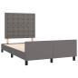 Preview: Bettgestell ohne Matratze Grau 120x190 cm Kunstleder