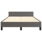 Preview: Bettgestell ohne Matratze Grau 120x190 cm Kunstleder