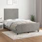 Preview: ARDEBO.de - Bettgestell ohne Matratze Hellgrau 120x190 cm Samt