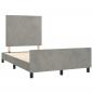 Preview: Bettgestell ohne Matratze Hellgrau 120x190 cm Samt