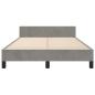 Preview: Bettgestell ohne Matratze Hellgrau 120x190 cm Samt